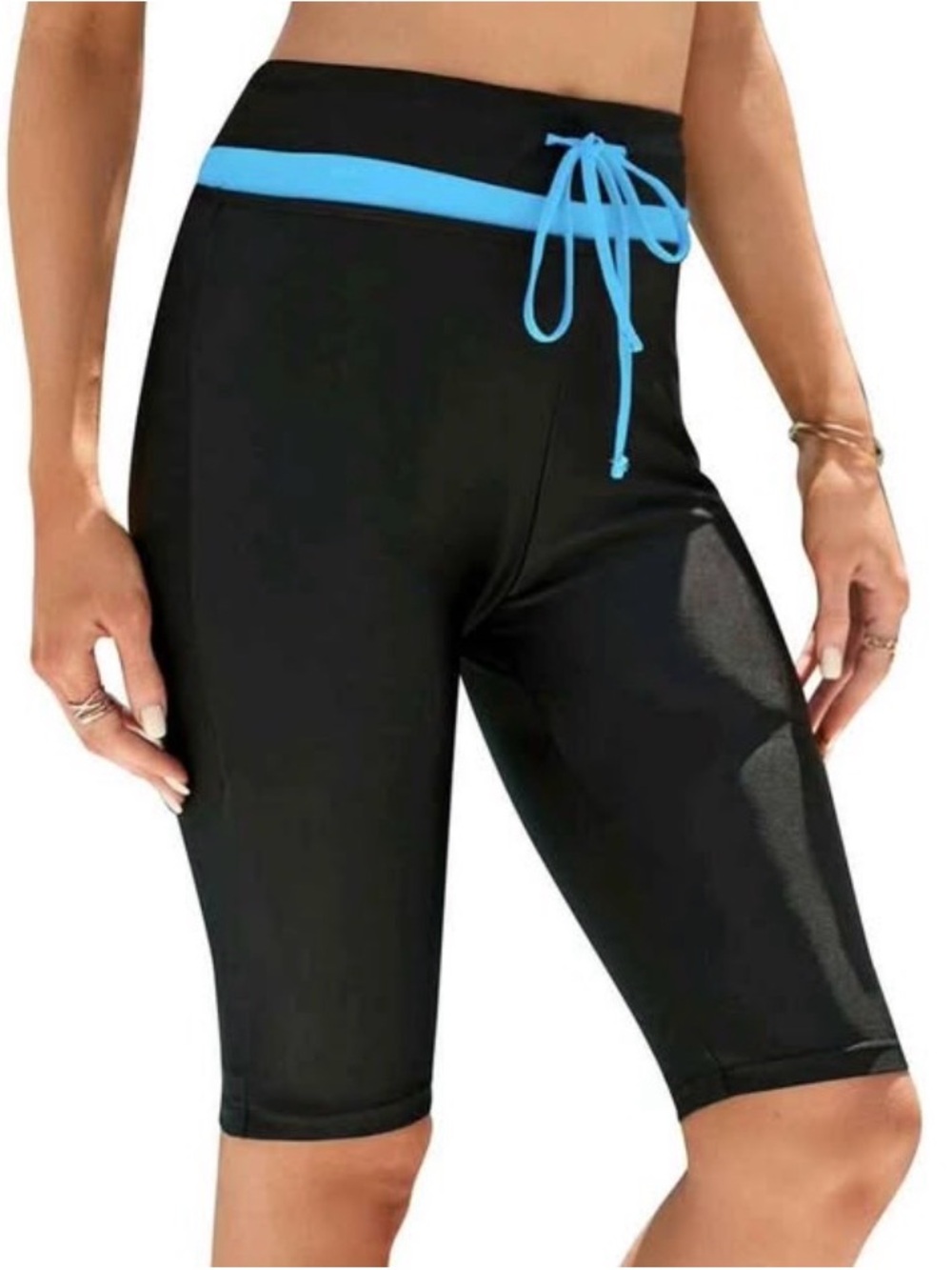 Women's high waisted swim shorts size medium